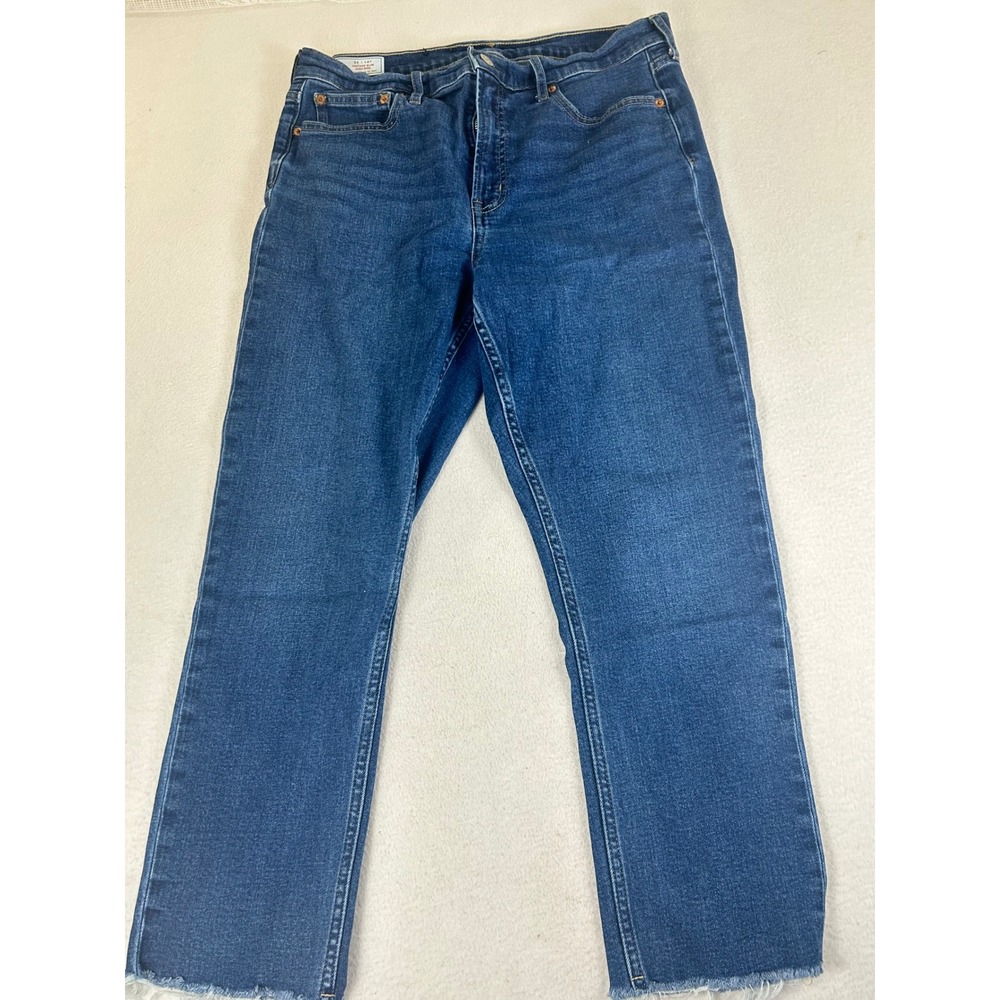 Gap Vintage Slim‎ High Rise Jeans Womens 14S Blue Denim Casual Raw Hem